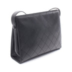 Chanel Shoulder Bag Quilted Black Leather — view 2