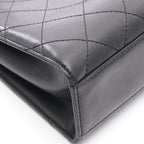 Chanel Shoulder Bag Quilted Black Leather — view 8
