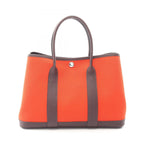 Hermes Tote Garden Party TPM Orange Mecano Canvas Leather