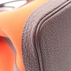 Hermes Tote Garden Party TPM Orange Mecano Canvas Leather — view 6