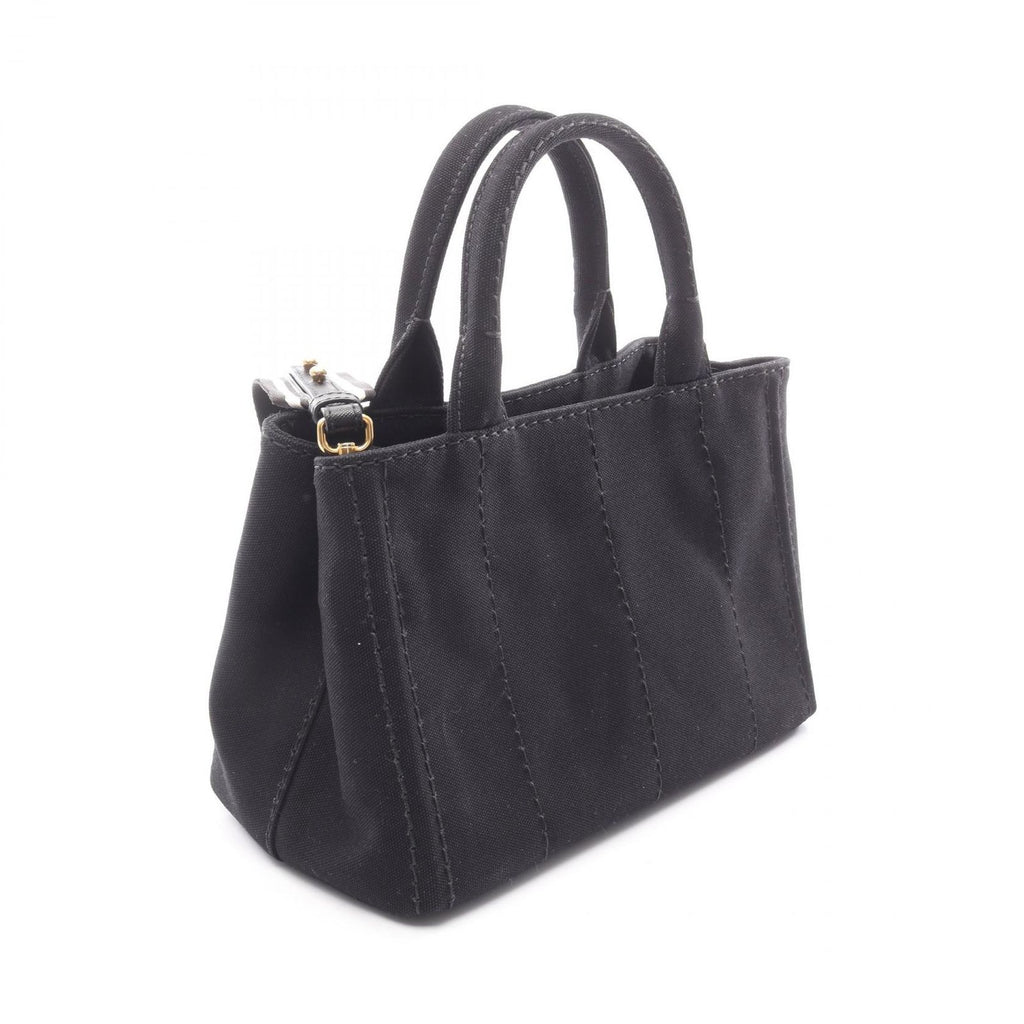 Prada Tote Canapa 2-Way Black Canvas — view 2