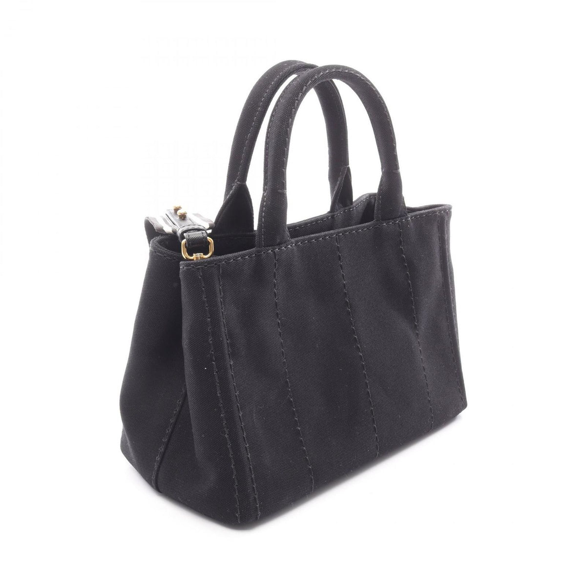 Prada Tote Canapa 2-Way Black Canvas — view 2