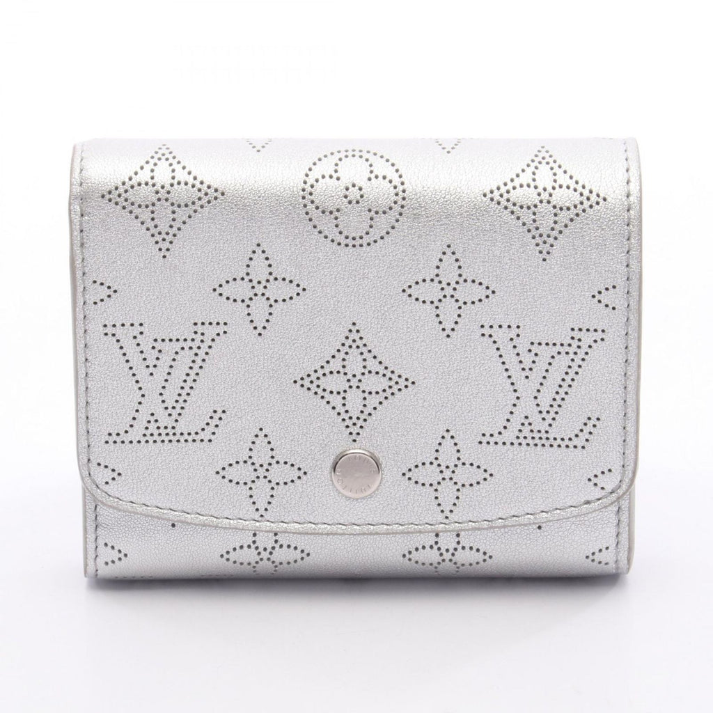 Louis Vuitton Bifold Wallet Portefeuille Iris Compact Silver Leather