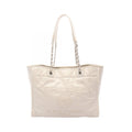 Chanel Tote Deauville Ivory Leather Chain MM