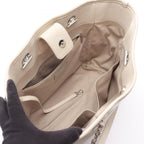 Chanel Tote Deauville Ivory Leather Chain MM — view 3