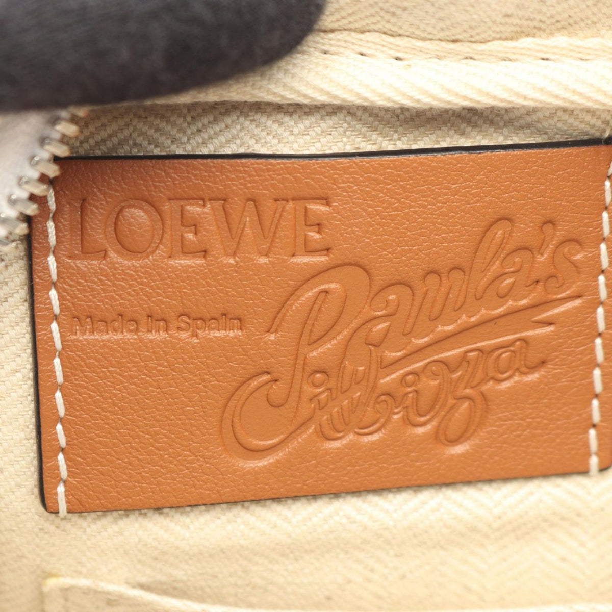 Loewe Shoulder Bag Paula's Ibiza Water Lily White Green Orange Canvas Leather — view 4