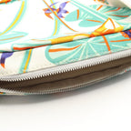 Loewe Shoulder Bag Paula's Ibiza Water Lily White Green Orange Canvas Leather — view 7