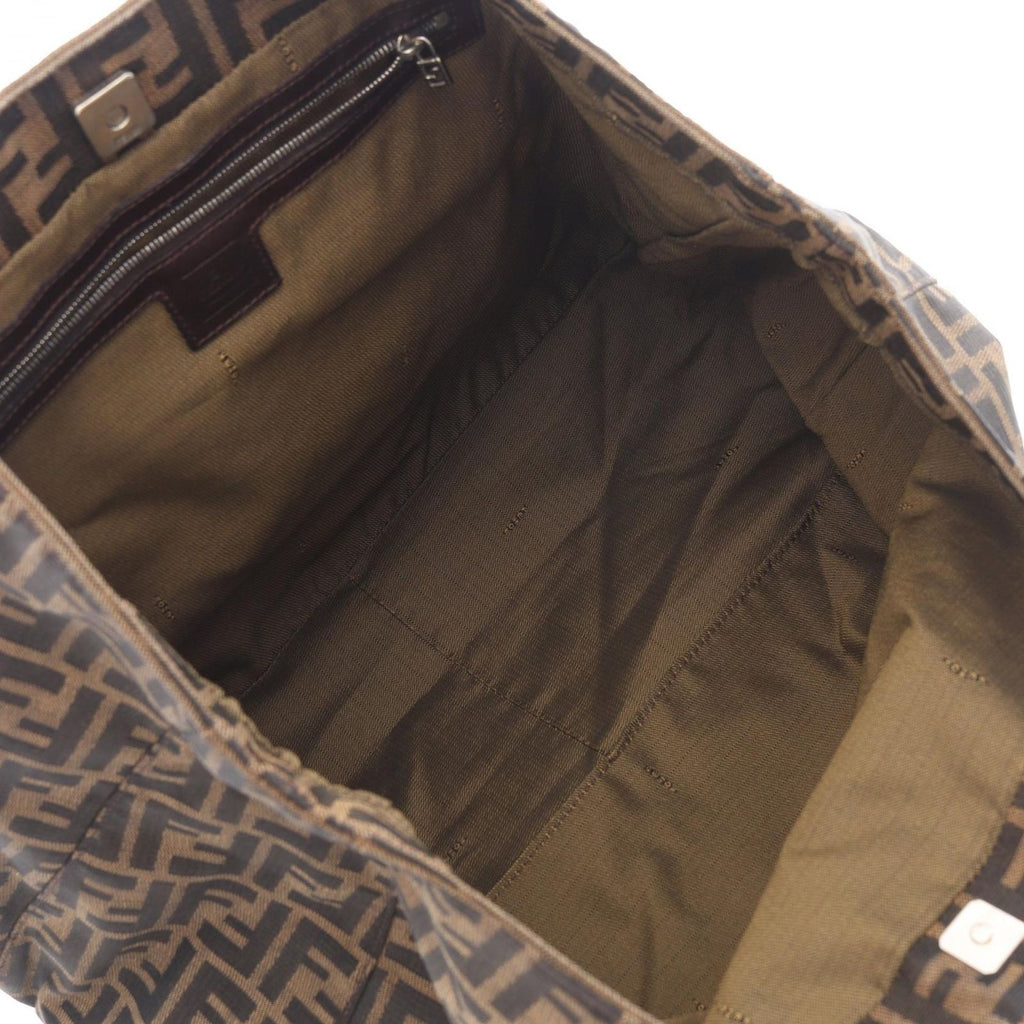 Fendi Tote Zucca Brown Canvas Leather — view 3
