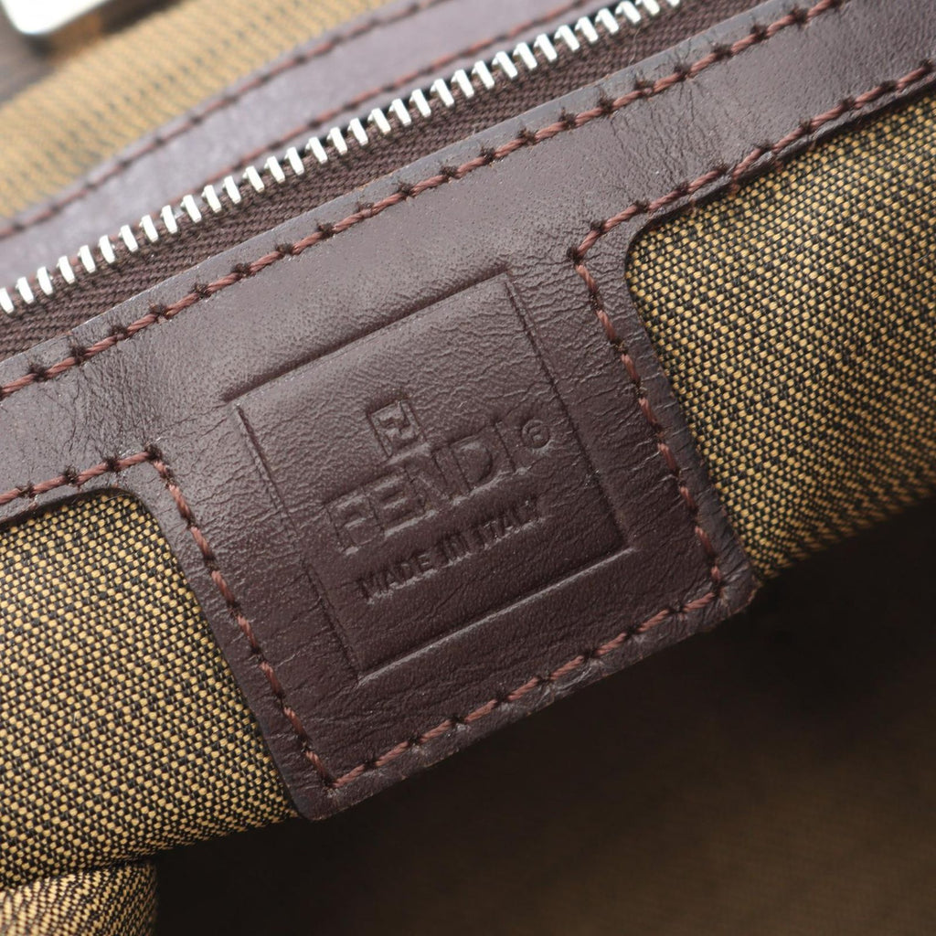 Fendi Tote Zucca Brown Canvas Leather — view 4