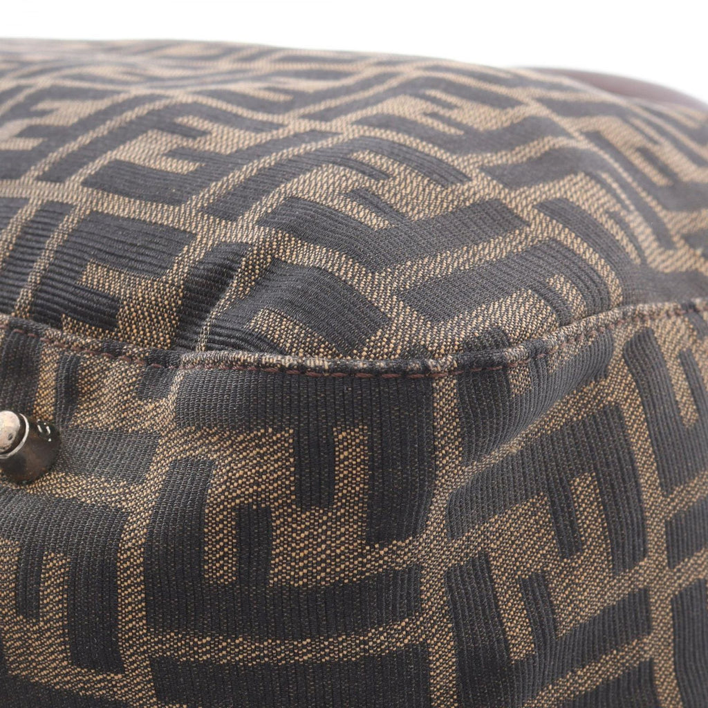 Fendi Tote Zucca Brown Canvas Leather — view 5