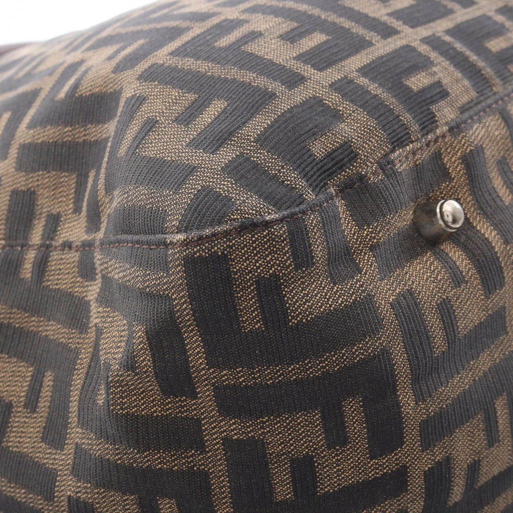 Fendi Tote Zucca Brown Canvas Leather — view 6