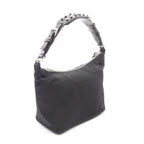 Prada Handbag Triangle Logo Pouch Black Nylon Leather — view 2