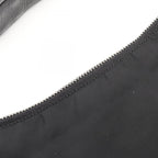 Prada Handbag Triangle Logo Pouch Black Nylon Leather — view 8