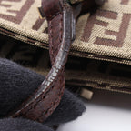 Fendi Tote Zucchino Beige Canvas Leather — view 8