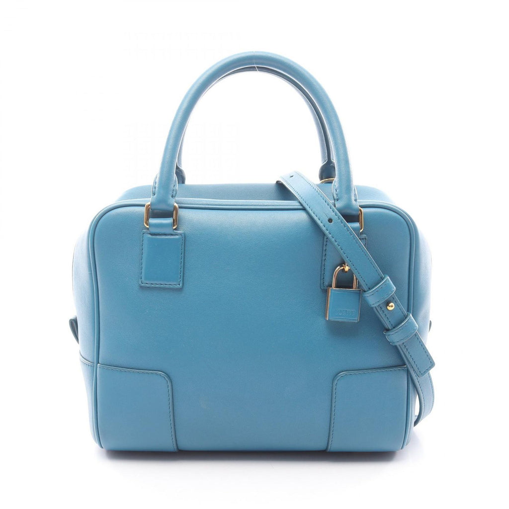Loewe Handbag Amazona 19 Square 2-Way Rag-n Blue Leather