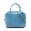 Loewe Handbag Amazona 19 Square 2-Way Rag-n Blue Leather