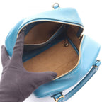 Loewe Handbag Amazona 19 Square 2-Way Rag-n Blue Leather — view 3