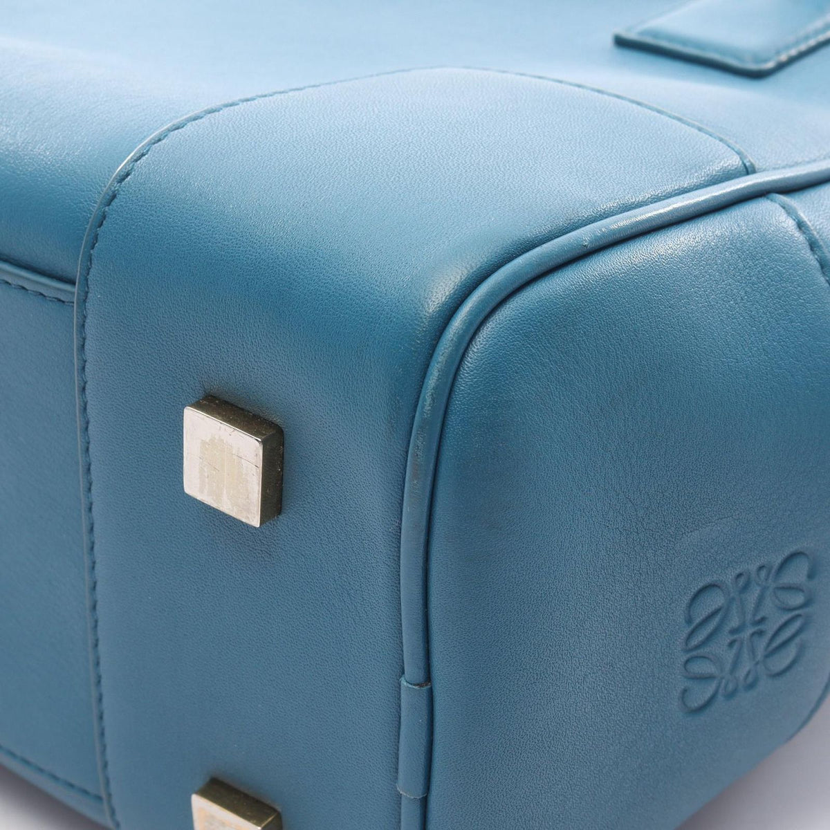 Loewe Handbag Amazona 19 Square 2-Way Rag-n Blue Leather — view 5
