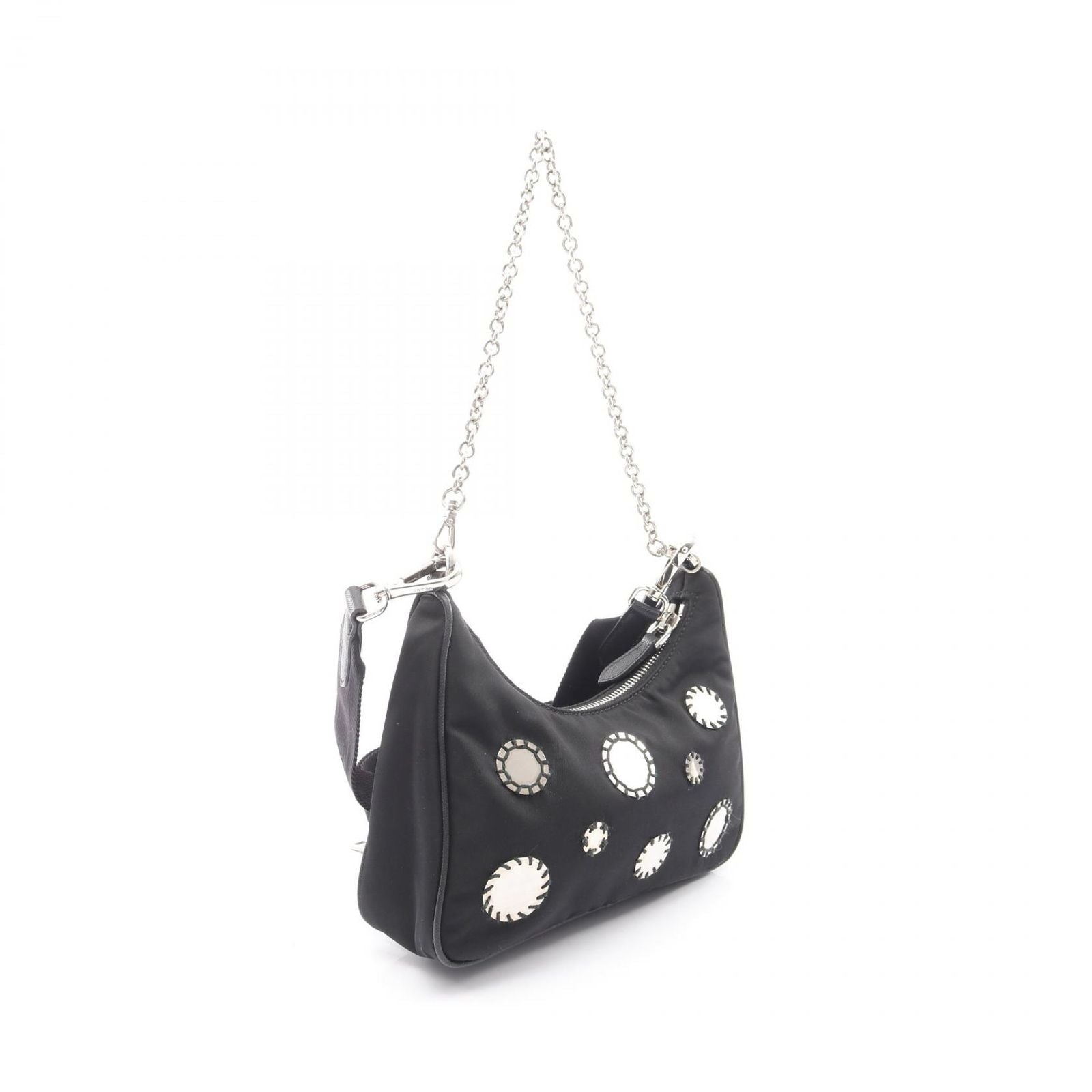 Prada Shoulder Bag Edition Black Nylon Saffiano Leather Mirror Taste — view 2