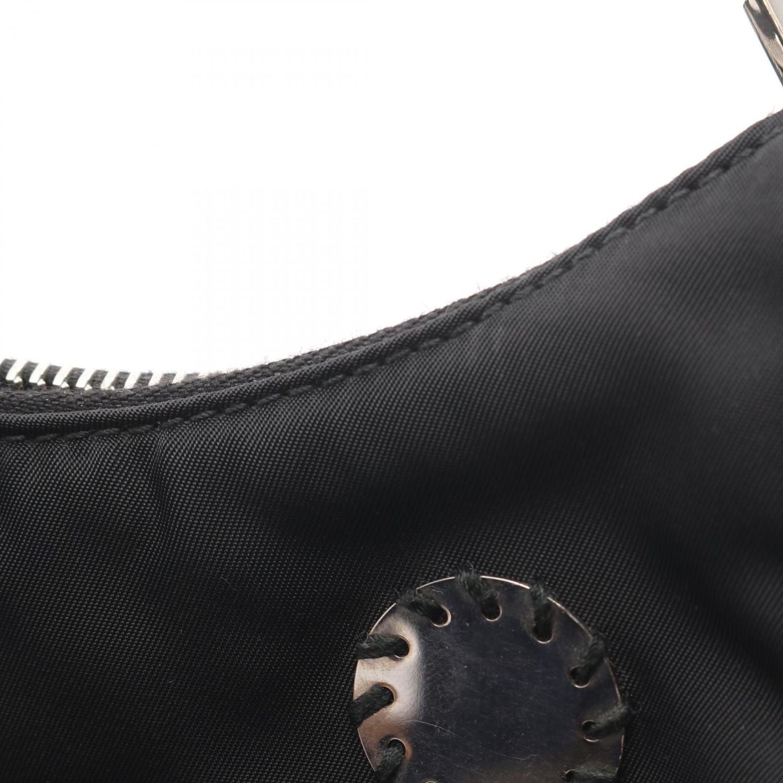 Prada Shoulder Bag Edition Black Nylon Saffiano Leather Mirror Taste — view 7