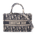 Dior Tote Book Mini Oak 2-Way Navy Canvas