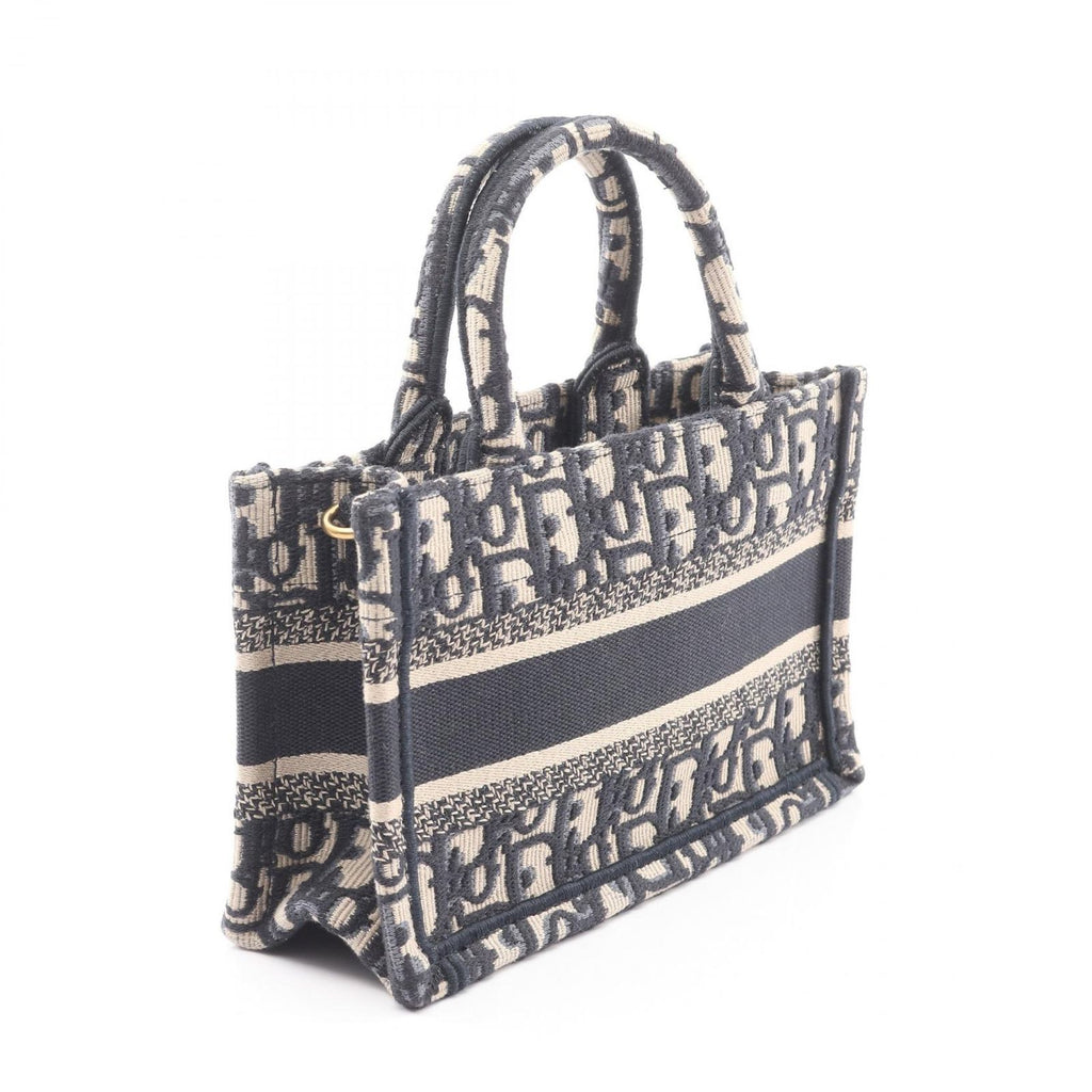 Dior Tote Book Mini Oak 2-Way Navy Canvas — view 2