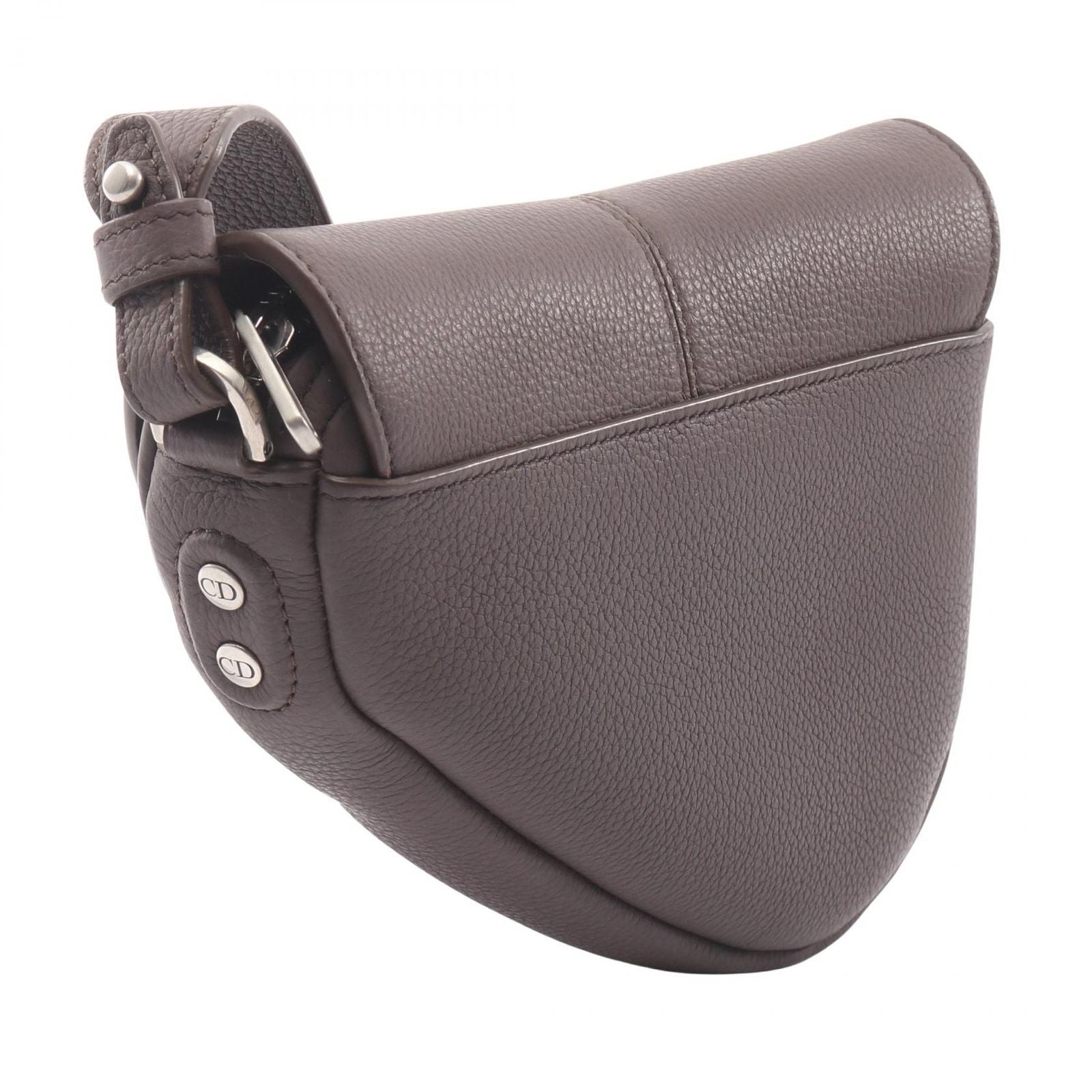 Dior Shoulder Bag Saddle Cross Body Brown Leather — view 2