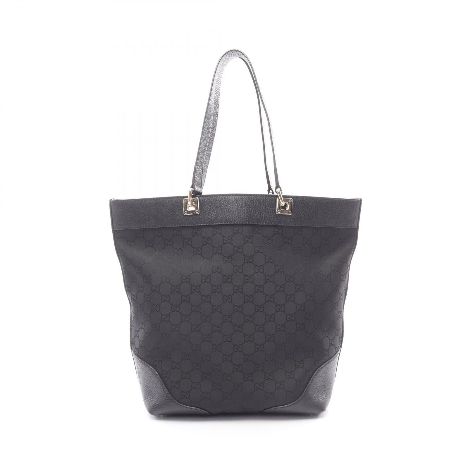 Gucci Tote GG Pattern Black Nylon Leather