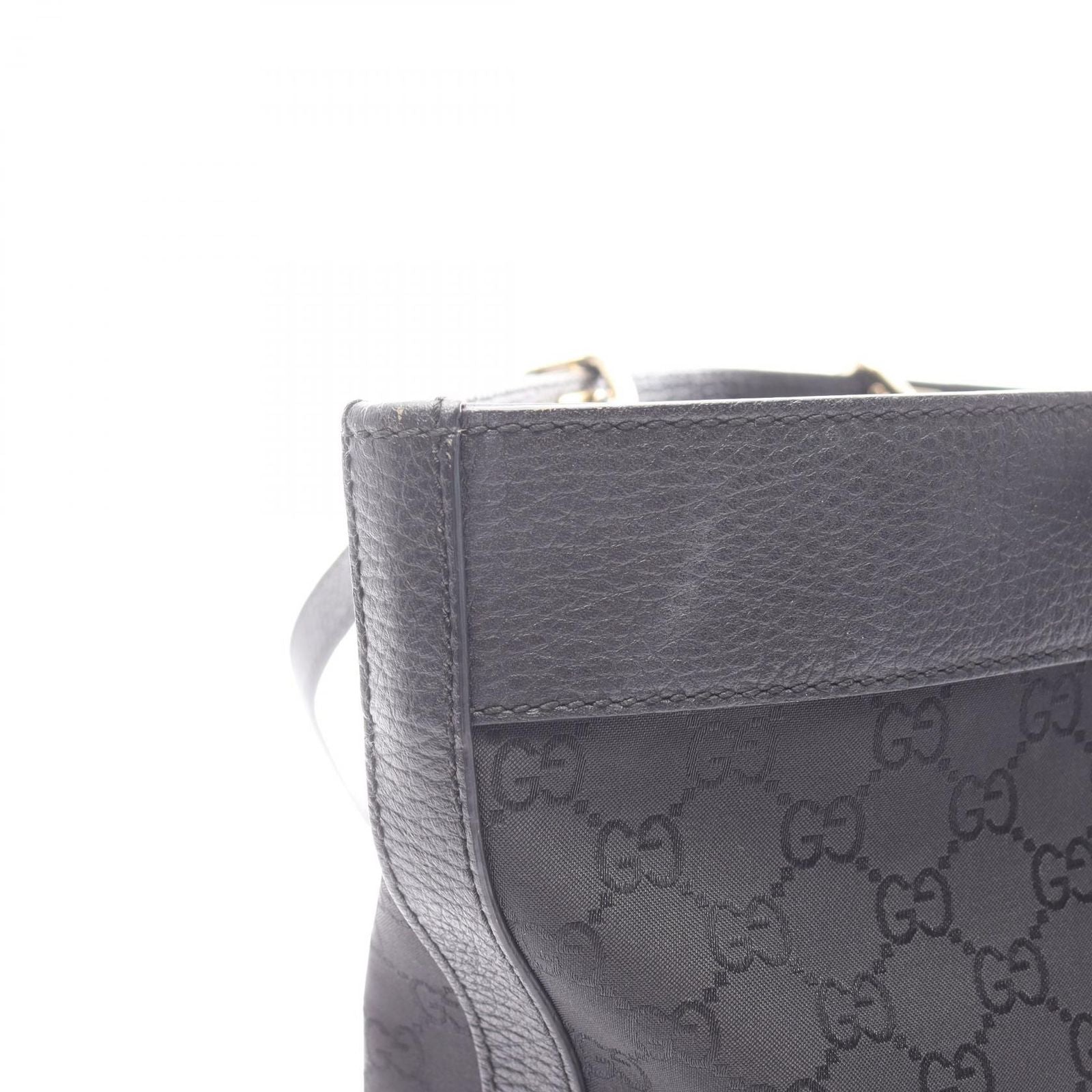 Gucci Tote GG Pattern Black Nylon Leather — view 7