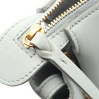 Celine Shoulder Bag Trifold Light Blue Leather Clutch on Chain — view 6