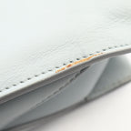 Celine Shoulder Bag Trifold Light Blue Leather Clutch on Chain — view 7