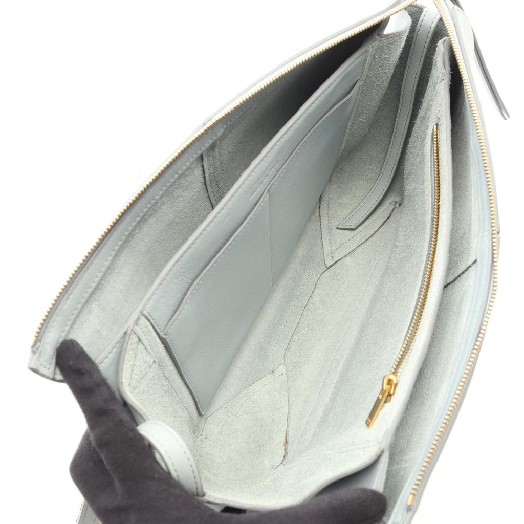 Celine Shoulder Bag Trifold Light Blue Leather Clutch on Chain — view 3