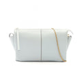 Celine Shoulder Bag Trifold Light Blue Leather Clutch on Chain