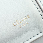 Celine Shoulder Bag Trifold Light Blue Leather Clutch on Chain — view 4