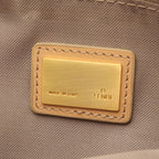 Fendi Tote Zucca Beige Canvas Leather Handbag — view 4