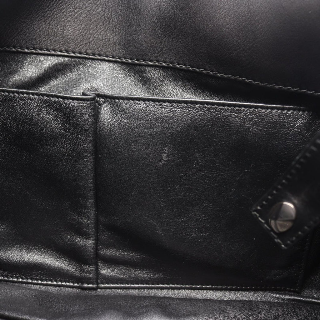 Dior Shoulder Bag Cannage with Lace Pocket Black Leather 2-Way — view 7