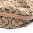 Gucci Handbag Scarlet Brown Pink Beige Canvas Leather Tote — view 9