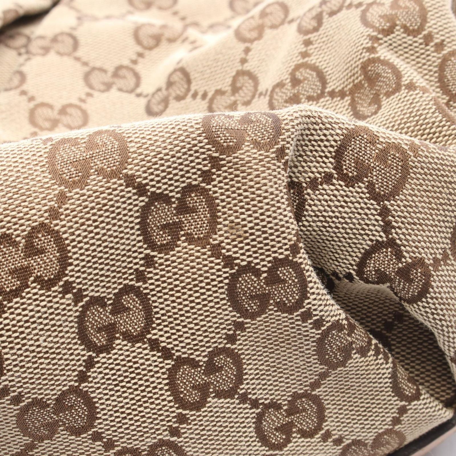 Gucci Handbag Scarlet Brown Pink Beige Canvas Leather Tote — view 8