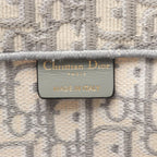 Dior Tote Book Large Oblique Embroidery White Gray Canvas — view 4