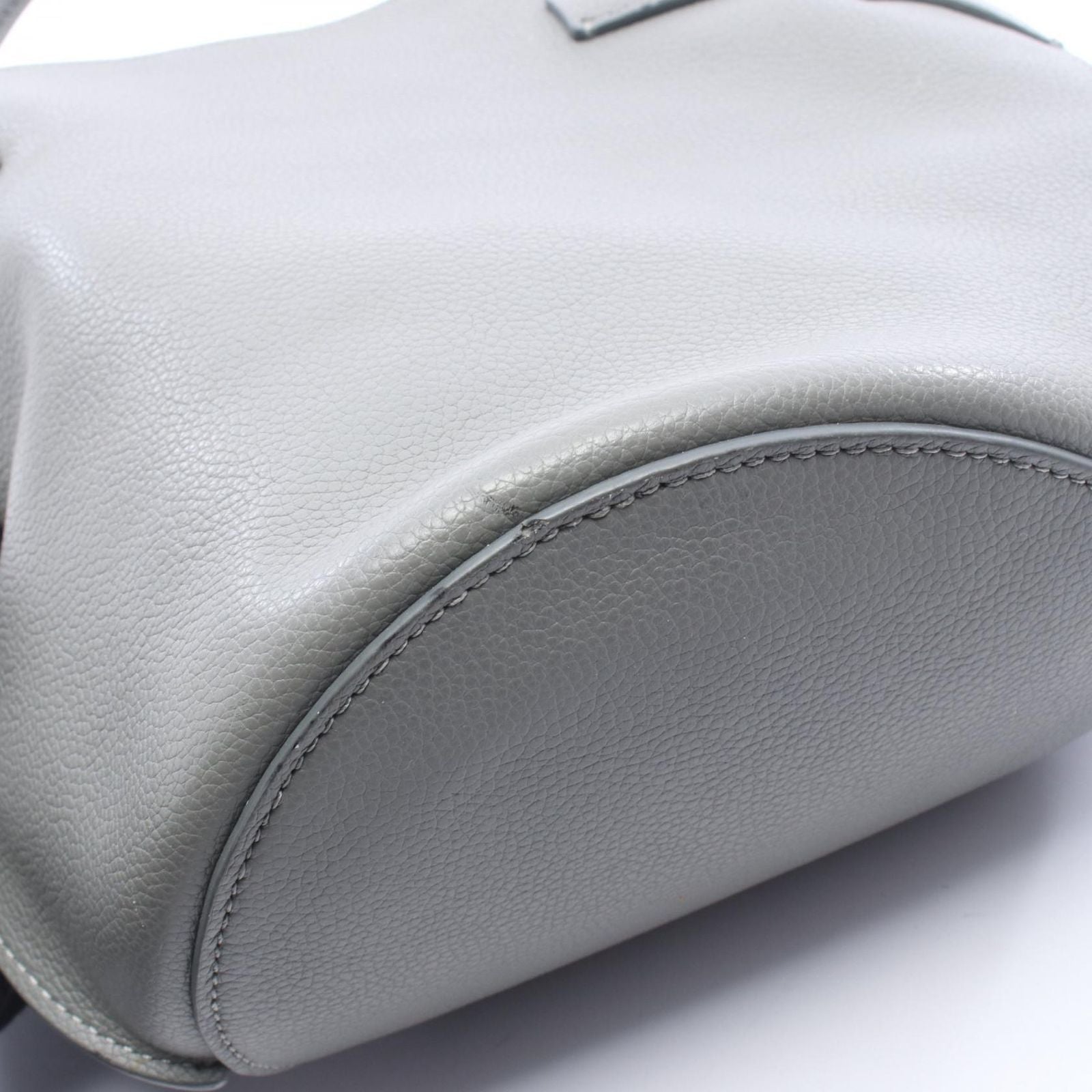 Celine Handbag Big Bag Bucket Nano Gray Leather Big Hand — view 6