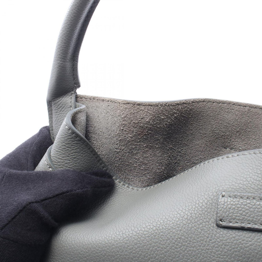 Celine Handbag Big Bag Bucket Nano Gray Leather Big Hand — view 7