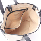 Dior Tote Oblique Voyage 2-Way Beige Navy Canvas Leather — view 3