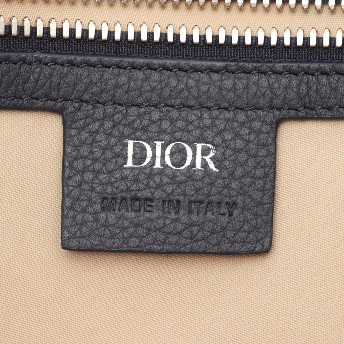 Dior Tote Oblique Voyage 2-Way Beige Navy Canvas Leather — view 4