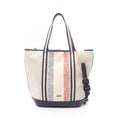 Dior Tote Oblique Voyage 2-Way Beige Navy Canvas Leather