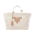 Prada Tote Jardinier Linen Blend Natural Canvas