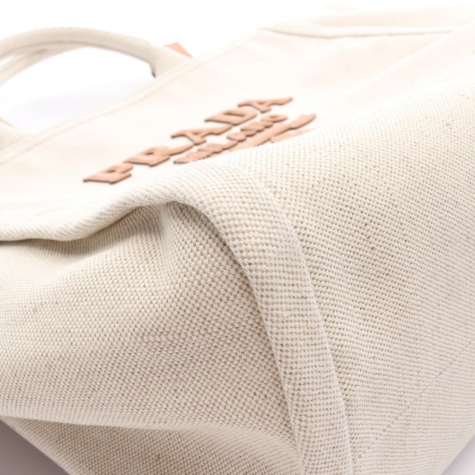 Prada Tote Jardinier Linen Blend Natural Canvas — view 5