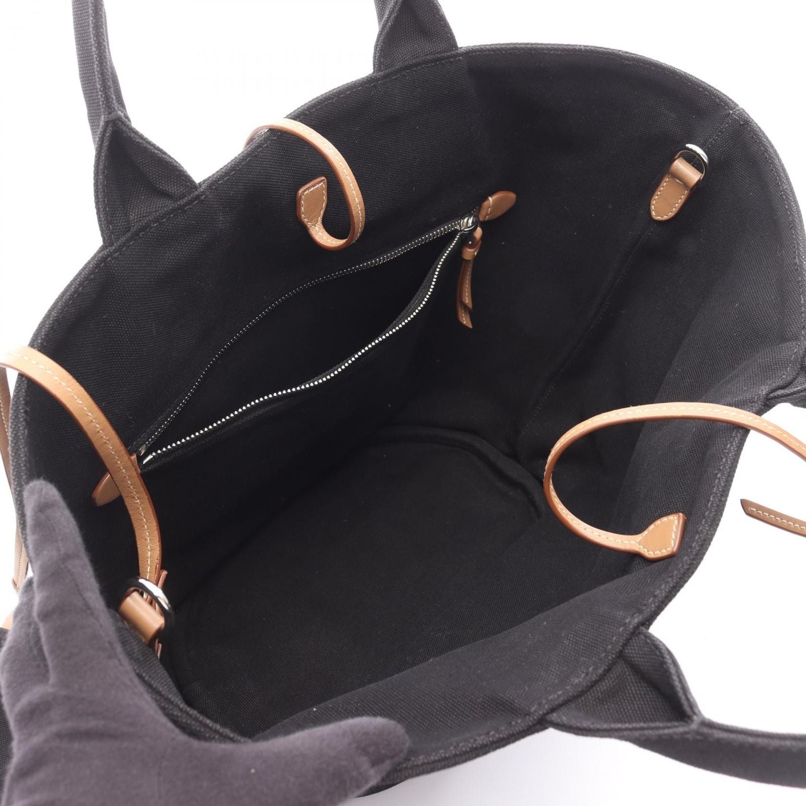 Prada Tote Canapa 2-Way Black Canvas — view 3