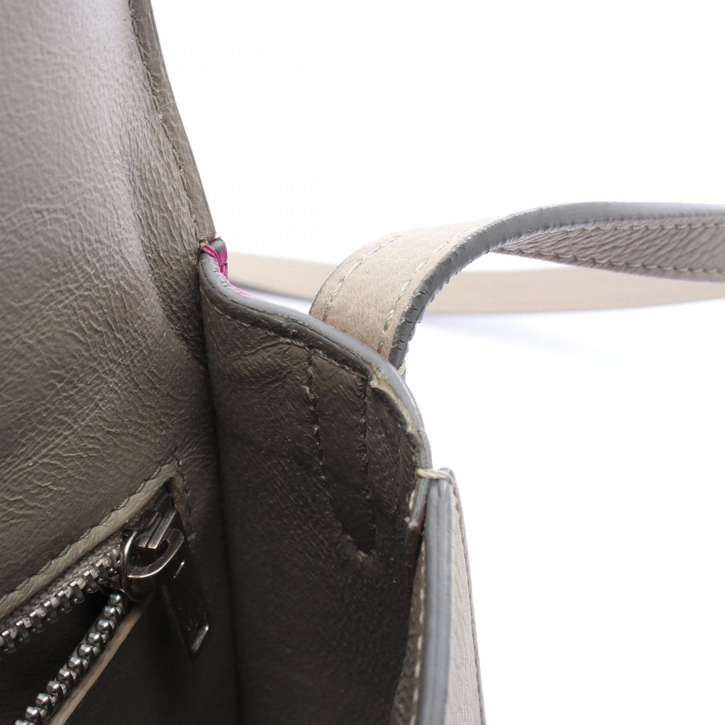 Celine Shoulder Bag Trotter Small Bicolor Gray Purple Leather — view 6