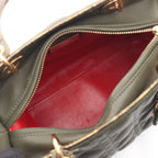 Dior Handbag Lady Dior Khaki Leather Exotic Cles the Lady Dior Cannage 2-Way — view 3