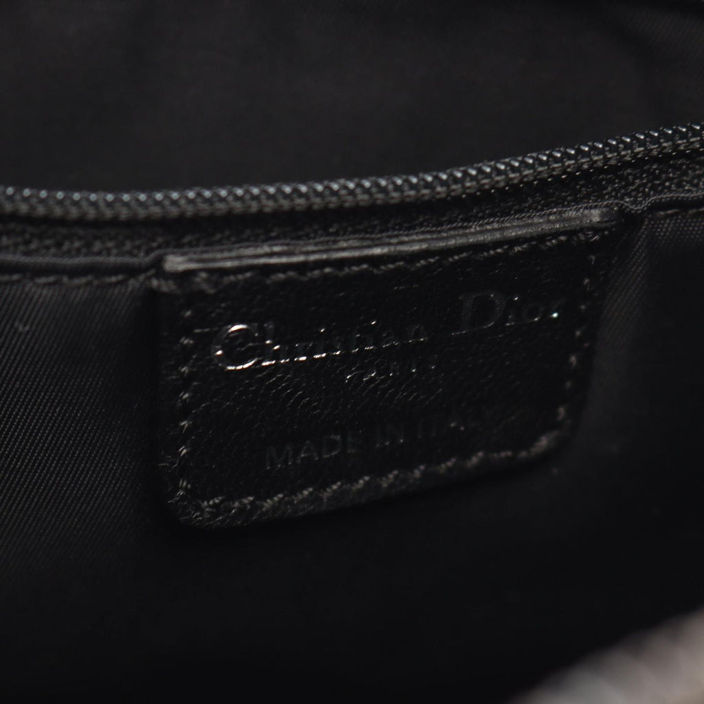 Dior Shoulder Bag Black Canvas Leather Trotter — view 4
